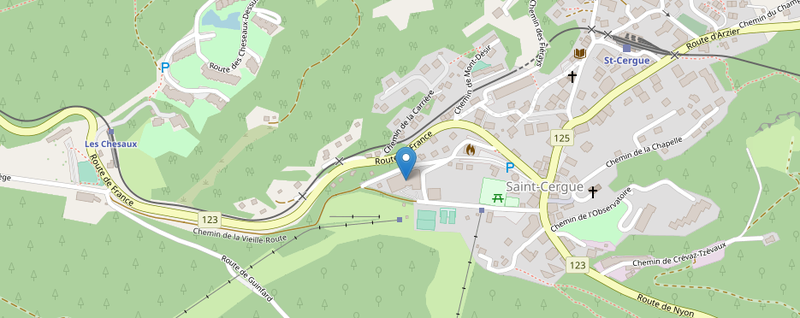 Carte de OpenStreetMap pour St-Cergue